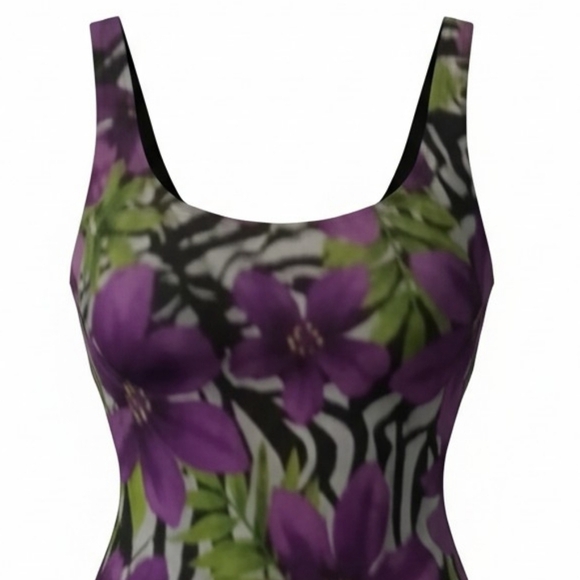 croft & barrow Other - Croft & Barrow Women's Bikini with Purple Floral Design Size 14